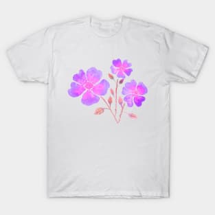 Wild Roses in Purple T-Shirt